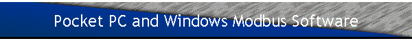 Pocket PC and Windows Modbus Software